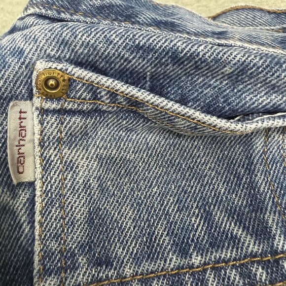 Carhartt Jeans Men's 40X34 Traditional Fit Blue Straight Leg Light Wash 5 Pocket - Picture 4 of 10